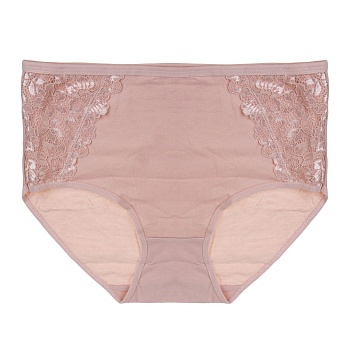 galante трусы женские макси с декором, р.52, 95%хлопок, 5%спандекс, бежевый, нб25-14