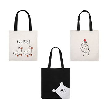 сумка-шоппертм юниlook, полиэстер, 37х41см, до 7кг, 3 дизайна от магазина Барс