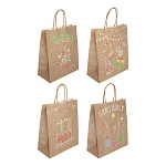 пакет подарочный тм fntastic, крафт, 120г, 24,5x31x10,5см, бумага, 4 дизайна
