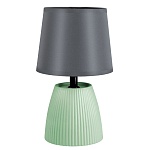 светильник переносной настольный by марсель, 25 см, e14, 40вт, 230в, керамика, текстиль, сер/зел от магазина Барс