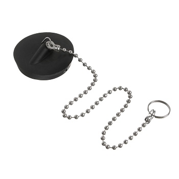 пробка для ванны с цепочкой 29см тм vetta, резина, d4см от магазина Барс