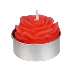 свеча тм ladecor "роза" 3,8x3,8x4,5 см, парафин