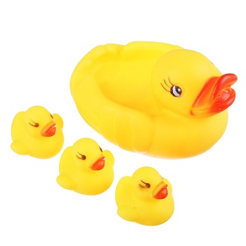 игроленд набор фигурок-пищалок "уточка", 4шт, резина, 10х8х7см