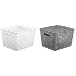 vetta корзина для хранения с крышкой "сеул", 35x29x22см, 2 цвета от магазина Барс