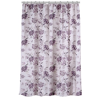 vetta шторка для ванной, с утяжелителем, полиэстер, 80 г/м2, 180х180см, цветы, 010 от магазина Барс