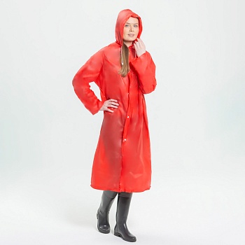 дождевик с кнопками тм inbloom, 63х118см, пвх 100 мкм, 4 цвета от магазина Барс