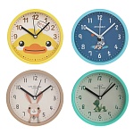 будильник детский d-12,3см, пластик 1xaa, 4 цвета, ladecor chrono