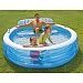 INTEX Бассейн надувной Swim centre 224x216x76см, 590л,с подголовн, диваном и подстаканниками,57190NP