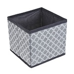 кофр для хранения тм vetta орнами, 14x14x13см, полипропилен, цвет серый