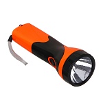 ермак фонарь ручной, аккумуляторный, с встр. штекером 220в, 1 led, 2 режима, 400мач