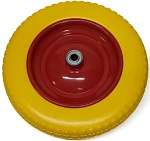 колесо standart pu1301 размер 13*3,25-8 20/90мм диск сварной красный, пу желтый /уп.5шт. от магазина Барс