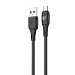 Кабель для зарядки USB(A)-Type C BY Twist, 36Вт, 1 м, 3A, гибкий силикон, чёрный