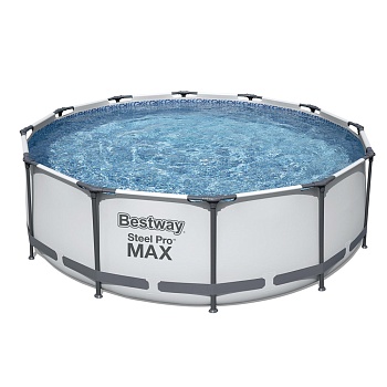 bestway бассейн каркасный, пвх, 366х100см, 9150л, с фильтр-насосом и лестницей, 56418