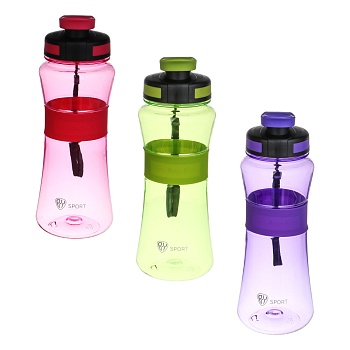 спортивная бутылка с сеточкой тм by sport, 700мл, 22х8см, силикон, pc