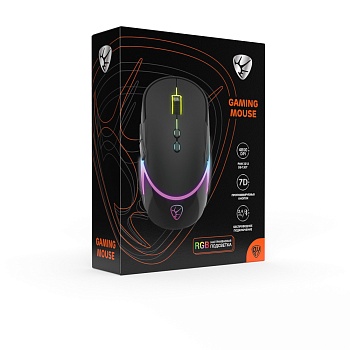 by игровая мышь беспроводная emp 2,4ггц+ bt, до 3х уст-ств, 4800dpi, 500мач, 8d, paw3212, rgb, 220см от магазина Барс