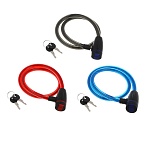 замок велосипедный тм by sport, противоугонный, тросовый, 800х12мм, металл, пластик, 3 цвета от магазина Барс