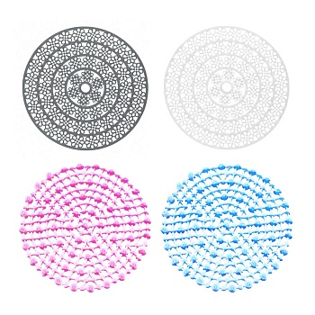 коврик в раковину противоскользящий тм vetta паутинка, d29см, пвх, 2 дизайна, 4 цвета от магазина Барс