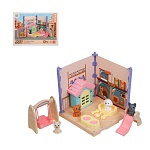 набор игровой "счастливая семья" питомцы с домиком, abs, картон, pp, тм игроленд интернет-магазин «Барс»