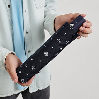 зонт универсальный, полуавтомат, металл, пластик, полиэстер, 55см, 8 спиц, синий, 3215a