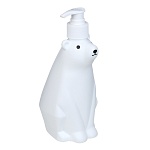 диспенсер для жидкого мыла тм vetta мишка, пластик, 9x9x21см, 450мл, белый от магазина Барс