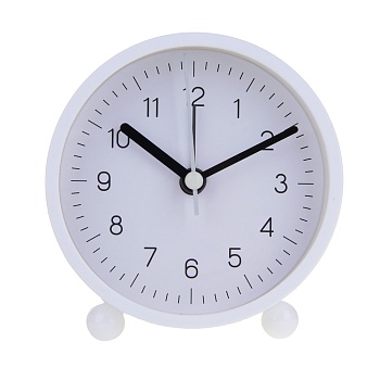 ladecor chrono будильник, 9,4x9,8x4 см, пластик, 1xaa, цвет белый