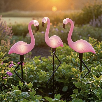 светильник сад. на солн. батарее тм inbloom фламинго,3шт,52.5см,9led,белый, aa600mah ni-mh, 1реж.,рр от магазина Барс