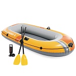 лодка надувная тм intex challenger 2 boat set, 236x114x41см, до 200 кг, весла/насос, 66312np