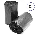 мешок д/мусора пвд 60л (30шт) рулон "чистый дом!" черный, 25 мкм