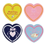 подставка для горячего тм ladecor "сердце", 11 см, керамика, пробка, 4 цвета