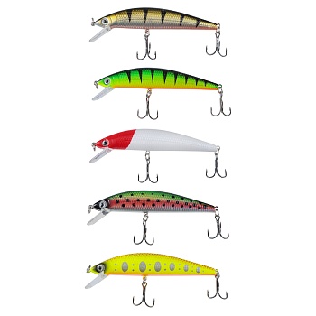 воблер "фэт минноу" тм azor fishing, ss, 8,5 гр, 95мм, 0,5-1,5м, 5 цветов