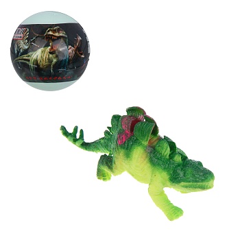 игрушка сюрприз в шаре "растущие динозавры", 7х8см, pvc, микс