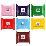 шоколад ritter sport mini яркая коллекция, 15г, 7 вкусов