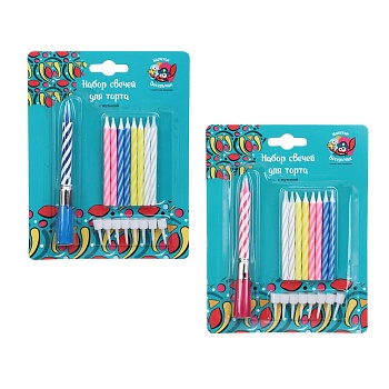набор свечей для торта с музыкой тм fntastic, 1хag3, 9 шт