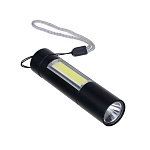 ермак фонарик, led + cob, 400мач, usb кабель, 2х2х8,6см, 3 режима