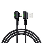 by кабель для зарядки l-shape type-c, 1м, 3a, быстрая зарядка qc 3.0, черный от магазина Барс