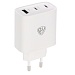 Сетевое зарядное устройство BY Smart 40Вт,2*USB-C, 1*USB-A, QC,PD,PPS,110-240В,50-60Гц,пластик,белый