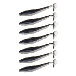 kaida приманка силиконовая твистер 3", 8см, 4гр, ht008, 7шт