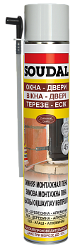 пена монтажна soudal yellow 50 бытовая  зимняя (-10) 12*750 (prof)