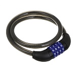 замок велосипедный тм by sport, противоугонный, тросовый, кодовый, 800х12мм, металл, пластик, черный от магазина Барс