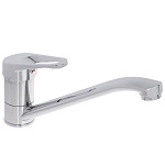 союзкран смеситель для кухни, низкий излив 25см, керам. картридж 35мм, хром, цинк, sk01-i103