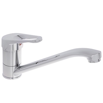 союзкран смеситель для кухни, низкий излив 25см, керам. картридж 35мм, хром, цинк, sk01-i103