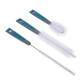 vetta набор из 3 щеток, полипропилен, щетка: 28,5х1 см, сред.щетка: 25,5х3 см, круг.щетка: 17,5х5 см