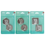 крючки самоклеящиеся тм vetta, 4,5x4,5см, нерж.сталь 201, 3 дизайна, 2шт от магазина Барс