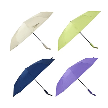 зонт автомат, усиленный, стекловолокно, металл, пластик, пэ, винил, d103см, 10 спиц, 4 цвета, #1