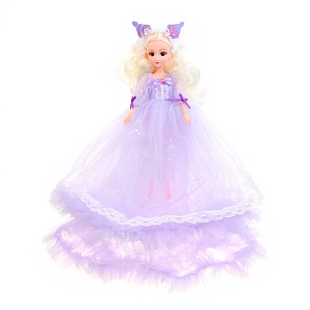 игроленд кукла в пышном свадебном наряде, 30см, пластик, полиэстер, 4-8 цветов