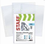 папка-файл перфорированная, а4, staff, комплект 100 шт., гладкая, 35 мкм от магазина Барс