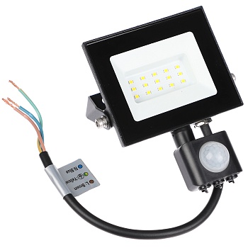 forza прожектор светодиодный с датчиком движения 20вт, 220-250в, ip44, 1200lm, 4000k, 120° от магазина Барс