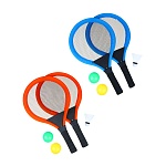 silapro набор для игры в мяч, 2 ракетки 29х49 см, 2 мяча d.6.5, волан, pvc,eva, резина