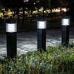 светильник садовый на солн. батарее тм inbloom, 6х6х38,5см,1led, белый, aaa100mah ni-mh, 1реж.,pp от магазина Барс