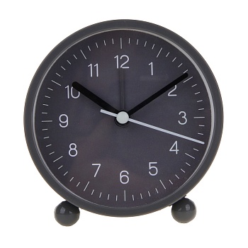 ladecor chrono будильник, 9,4x9,8x4 см, пластик, 1xaa, цвет серый